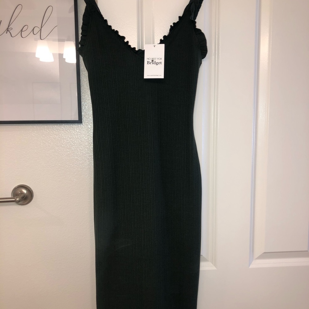 Forest Green Midi Bodycon Dress